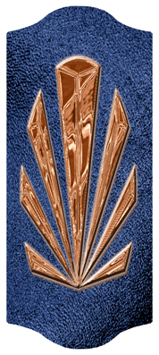 DARAY-C-602-CP-SH-BL Copper Sunburst Shimmer Blue